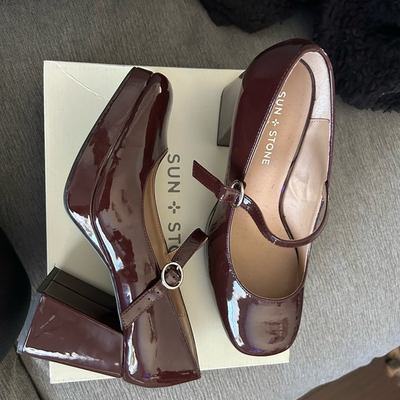 Burgundy Patent Leather Platforms - Picture 3 of 3